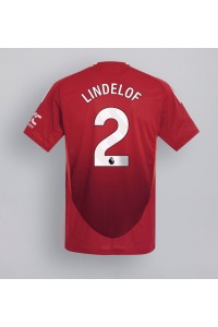 Manchester United Victor Lindelof #2 Jalkapallovaatteet Kotipaita 2024-25 Lyhythihainen